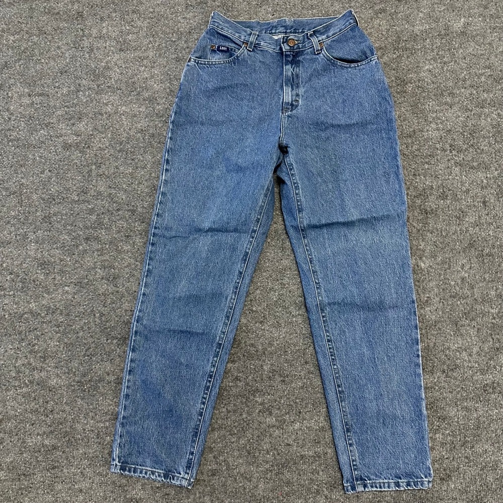 Lee Jeans Womens Size 8S Blue Relaxed Fit High Waisted Cotton Medium Wash NEW